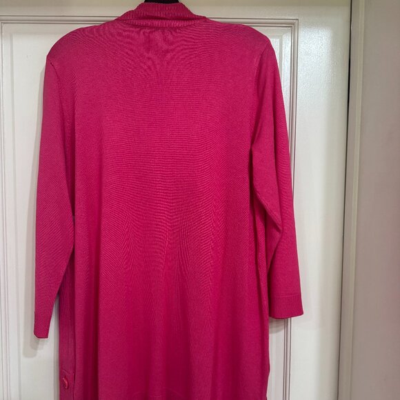 NEW with Tags Super Soft Multiples Hot Pink Cardigan Sweater sz M - Picture 5 of 5
